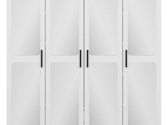Ντουλάπα Τετράφυλλη Kale 506MNR2446 180x52x190cm White Τετράφυλλη