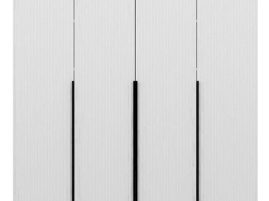 Ντουλάπα Τετράφυλλη Kale Plus 506MNR2492 180x52x210cm White-Black Τετράφυλλη