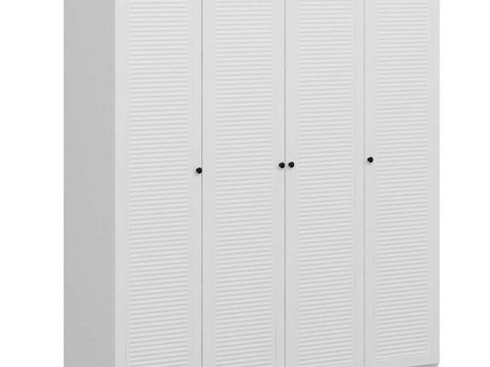 Ντουλάπα Τετράφυλλη Kale Mebran 506MNR2499 180x52x210cm White Τετράφυλλη
