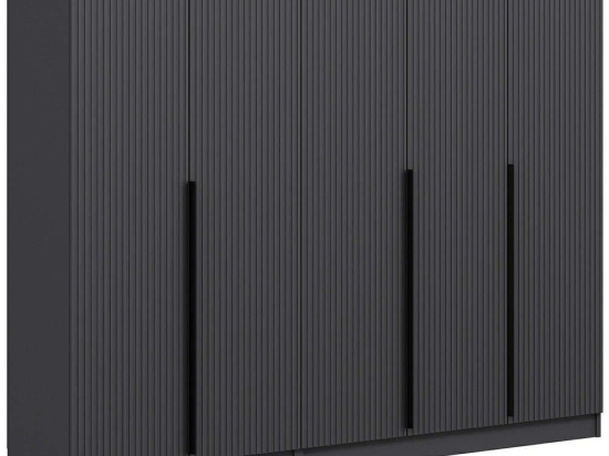 Ντουλάπα Πεντάφυλλη Kale Plus 506MNR2603 225x52x210cm Anthracite Πεντάφυλλη