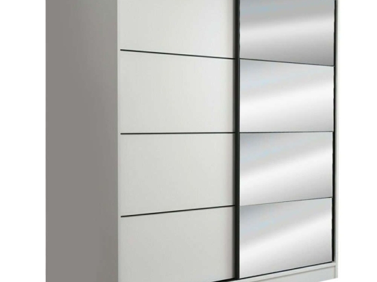 Ντουλάπα Δίφυλλη Kale 506MNR2624 180x52x210cm White Δίφυλλη