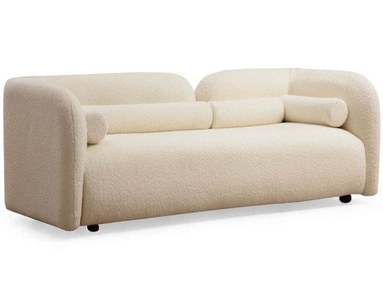 Καναπές Διθέσιος Victoria Μπουκλέ 569HLN1140 190x74x90cm Cream