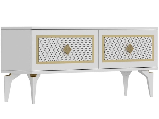Έπιπλο Τηλεόρασης Arel 475OLV2647 120x29,6x49cm White-Gold