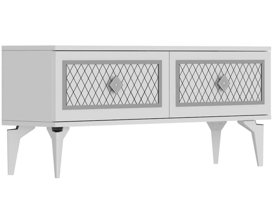 Έπιπλο Τηλεόρασης Arel 475OLV2648 120x29,6x49cm White-Silver
