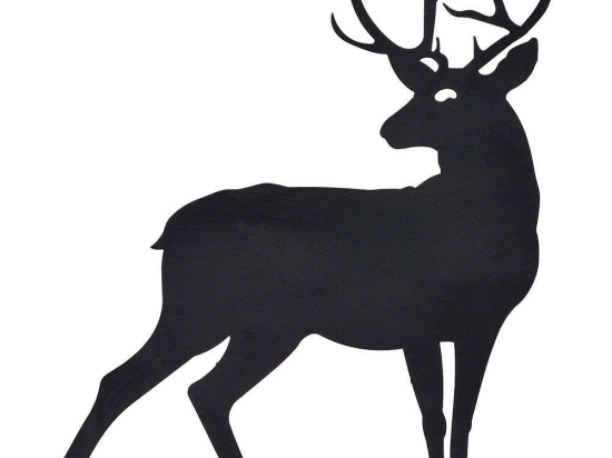 Διακοσμητικό Επιτραπέζιο Deer 901LMN1102 20x20cm Black Aberto Design Μέταλλο