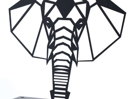 Διακοσμητικό Επιτραπέζιο Elephant 901LMN1117 21x21cm Black Aberto Design Μέταλλο