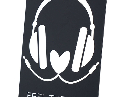 Διακοσμητικό Επιτραπέζιο Feel The Music 901LMN1118 15x20cm Black Aberto Design Μέταλλο