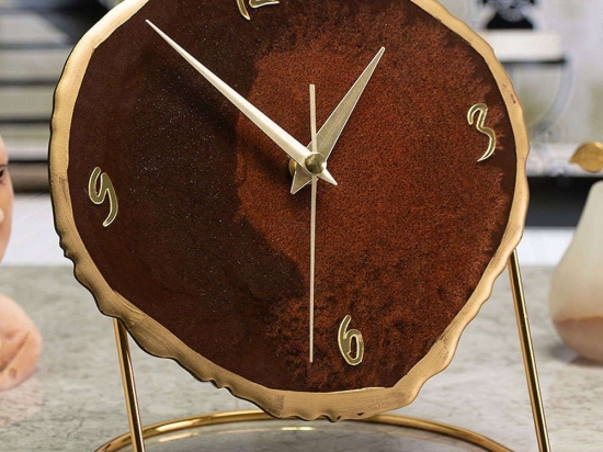 Ρολόι Επιτραπέζιο Diverso 901LMN1172 18x23cm Red-Gold Aberto Design Πολυρεσίνη