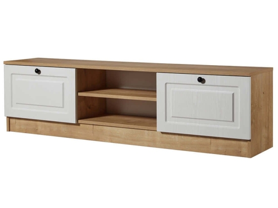 Έπιπλο Τηλεόρασης Tuvalle 230TVL2301 159,8x34x45cm Oak-White