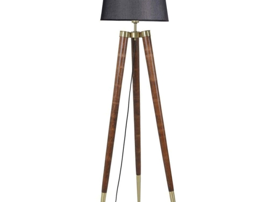 Φωτιστικό Δαπέδου Stil 534LUN4391 45x165cm E27 40W Walnut-Black Opviq