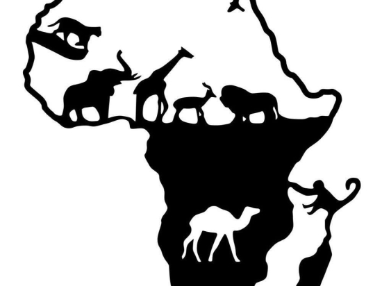 Διακοσμητικό Τοίχου Animals Of Africa 891TNL3132 61x70cm Black Wallity Μέταλλο