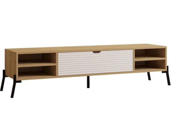Έπιπλο Τηλεόρασης Santa 835PUQ3082 160x40x36cm Oak-White