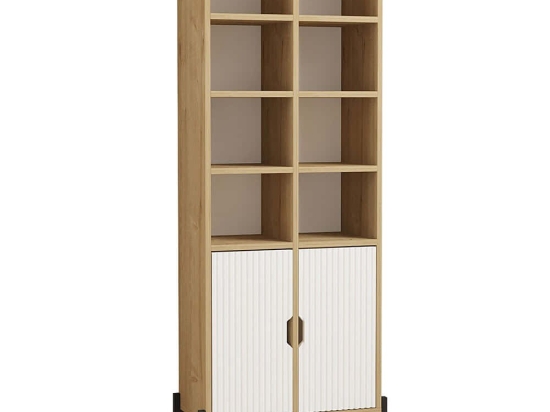 Βιβλιοθήκη Lido 835PUQ5301 58,6x30x160cm Oak-White