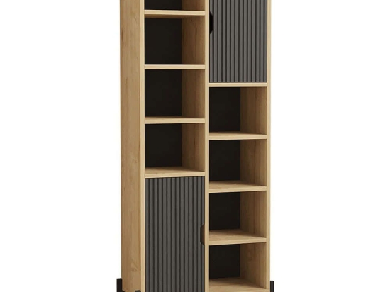 Βιβλιοθήκη Otranto 835PUQ5306 58,6x30x160cm Oak-Antracite