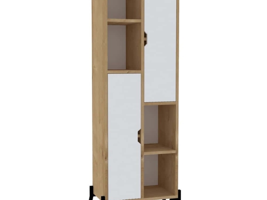 Βιβλιοθήκη Sorrento 835PUQ5307 48,2x30x160cm Oak-White