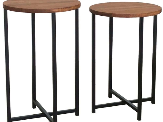 Τραπεζάκια Βοηθητικά Neta (Σετ 2Τμχ) 552NOS1444 35x35x55/35x35x50cm Oak