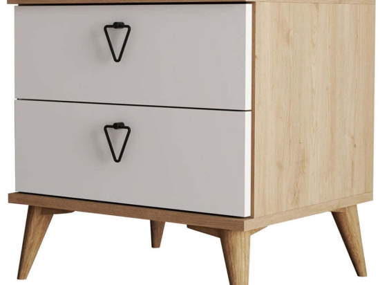 Κομοδίνο Versa 389MZA1716 52x45x55,1cm Oak-White