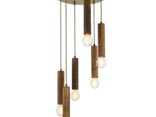 Φωτιστικό Οροφής 301AUR1134 Φ40x130cm 6xE27 40W Gold Opviq