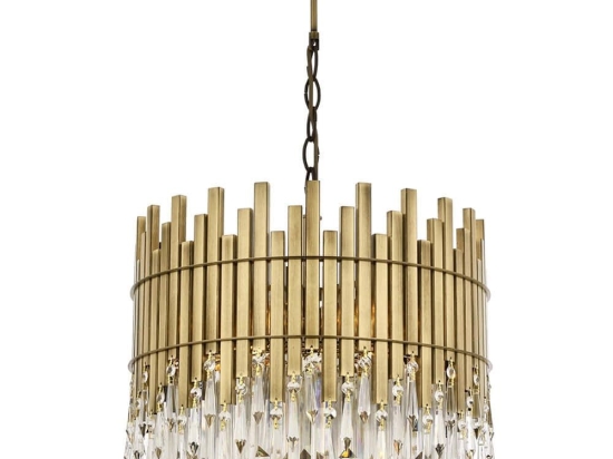 Φωτιστικό Οροφής 301AUR1163 Φ40x90cm 6xE27 40W Gold Opviq