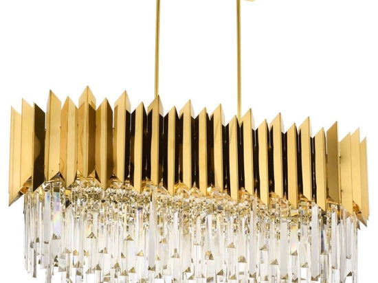 Φωτιστικό Οροφής 301AUR1172 85x40x80cm 8xE27 40W Gold Opviq