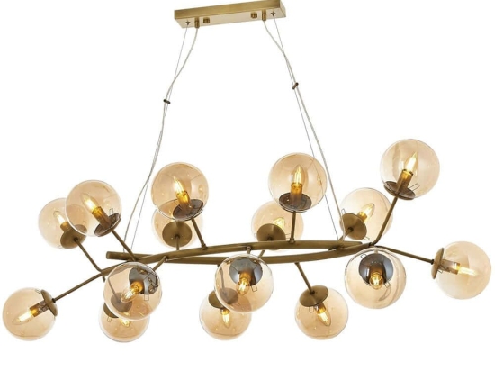 Φωτιστικό Οροφής 301AUR1182 110x90x100cm 16xE14 40W Gold Opviq