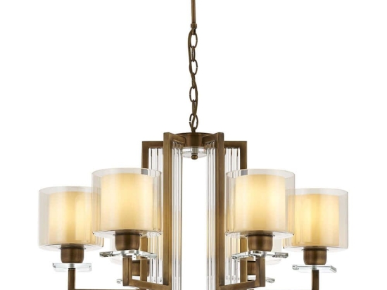 Φωτιστικό Οροφής 301AUR1184 Φ70x90cm 6xE27 40W Gold Opviq