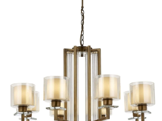 Φωτιστικό Οροφής 301AUR1189 Φ80x90cm 8xE27 40W Gold Opviq