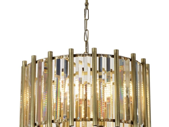 Φωτιστικό Οροφής 301AUR1214 Φ45x57cm 6xE14 40W Gold Opviq