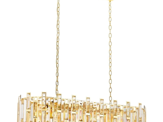 Φωτιστικό Οροφής - Ράγα 301AUR1265 90x30x105cm 13xE14 40W Gold Opviq