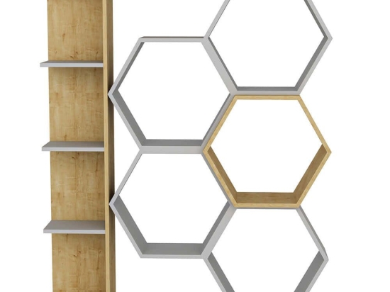 Βιβλιοθήκη Sueno 322RTC1111 140x29,6x177,4cm White-Oak