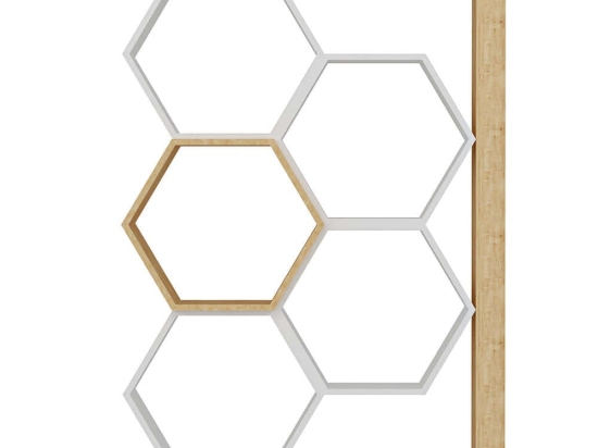 Βιβλιοθήκη Artemis 322RTC1116 90x24,6x140cm Oak-White