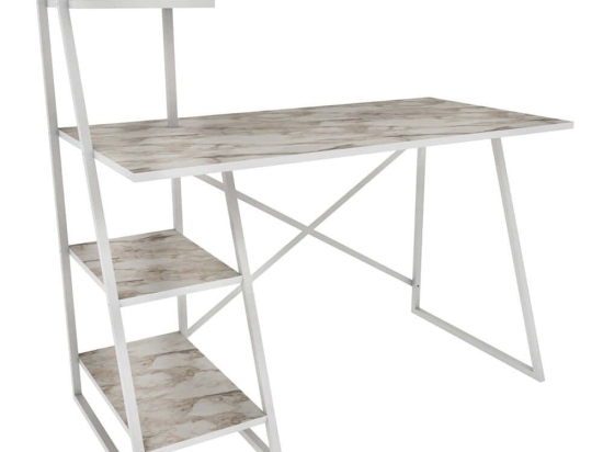 Γραφείο Admira 322RTC1311 120x60x120cm Marble Effect White