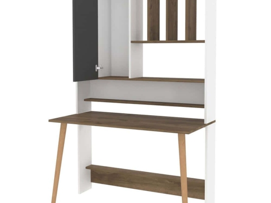 Γραφείο Wood 322RTC1318 120x60x196,6cm White-Walnut
