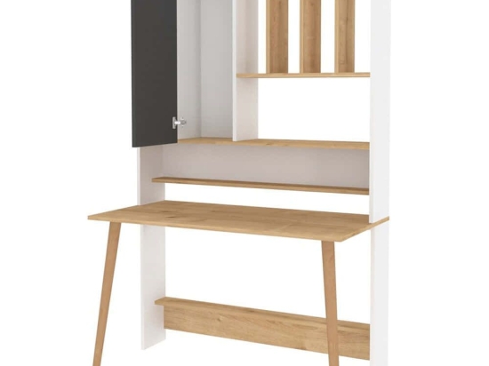 Γραφείο Wood 322RTC1319 120x60x196,6cm White-Oak