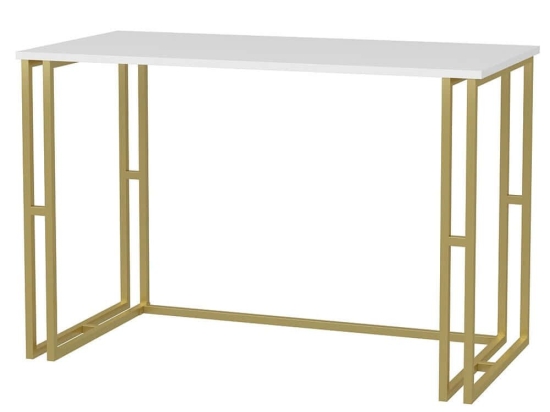 Γραφείο Kane 322RTC1453 120x60x74,8cm Gold-White