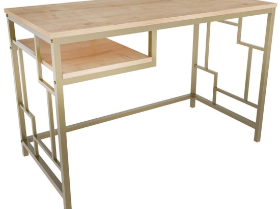 Γραφείο Kennesaw 322RTC1466 120x60x74,8cm Gold-Oak