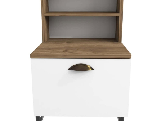 Κομοδίνο Cressi 322RTC1601 45x45x83cm Walnut-White