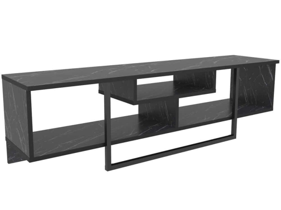 Έπιπλο Τηλεόρασης Asal 150 322RTC2107 150x35,2x40cm Marble Effect Black