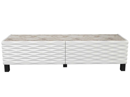 Έπιπλο Τηλεόρασης Lerze 322RTC2145 149,2x35x38cm Marble Effect White