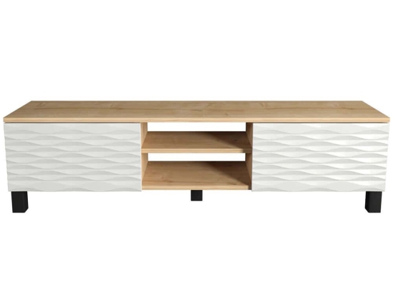 Έπιπλο Τηλεόρασης Lukas 322RTC2152 150x35x40,3cm Oak-White