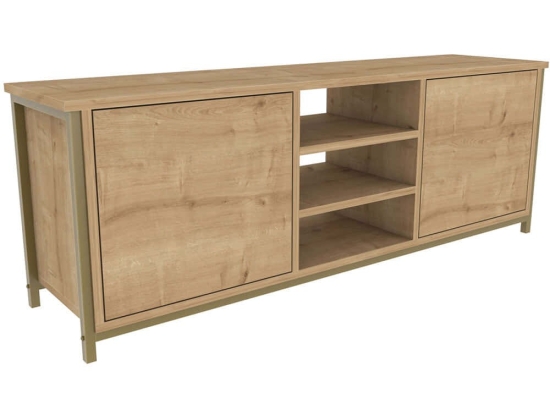 Έπιπλο Tηλεόρασης Otis 322RTC2271 140x35,3x50,8cm Gold-Oak