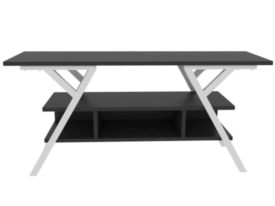 Έπιπλο Τηλεόρασης Minerva 322RTC2317 120x35x55cm White-Anthracite