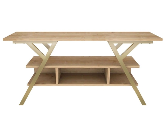 Έπιπλο Τηλεόρασης Minerva 322RTC2320 120x35x55cm Gold-Oak