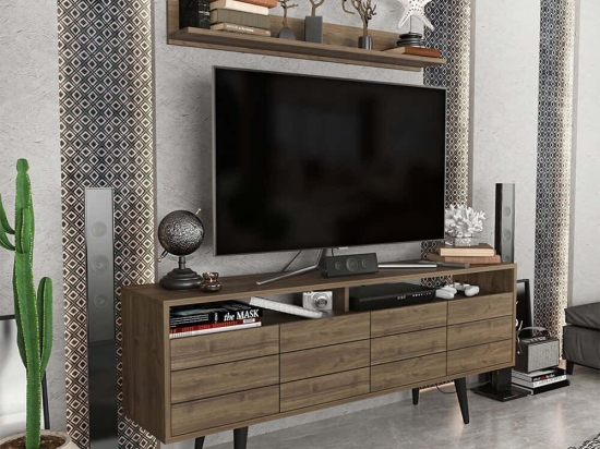 Σύνθεση Τηλεόρασης Ola 322RTC2449 160x35x64,5cm Walnut