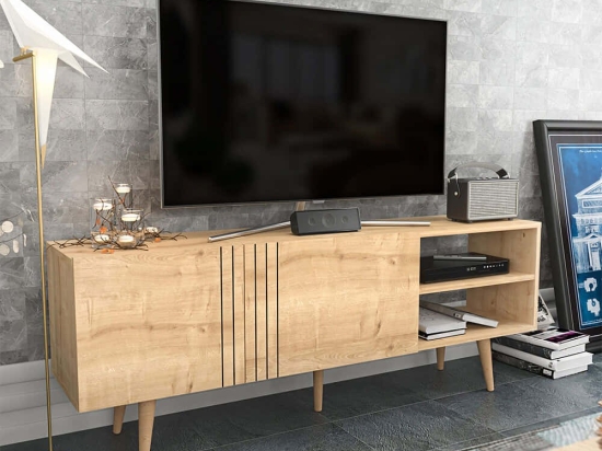 Έπιπλο Tηλεόρασης Ronas 322RTC2457 160x35x38,6cm Oak