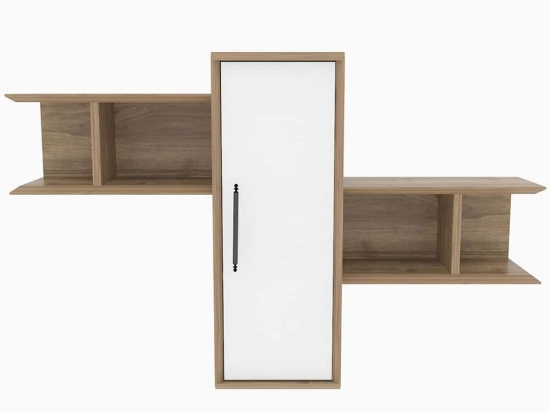 Ραφιέρα Τοίχου Olida 322RTC1703 118,6x35x51,8cm Walnut-White