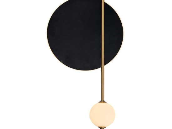 Φωτιστικό Τοίχου - Απλίκα 414LRC1118 32x69cm Led 2400lm 24W 3000K Black-Gold Opviq