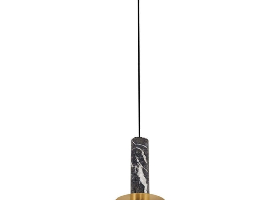 Φωτιστικό Οροφής 414LRC1214 Φ15x120cm 1xGU10 5W Marble Effect Black-Gold Opviq