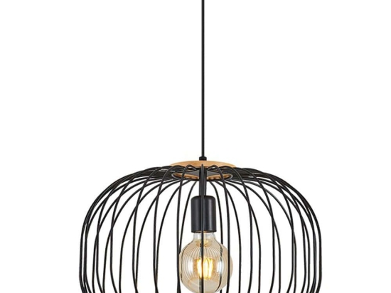 Φωτιστικό Οροφής 414LRC1277 Φ40x120cm 1xE27 40W Black Opviq