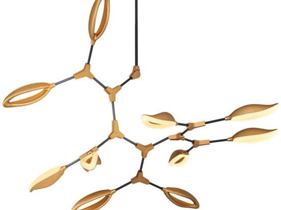 Φωτιστικό Οροφής 414LRC1337 Φ96x110cm 10xLed 7000lm 7W 3000K Gold Opviq